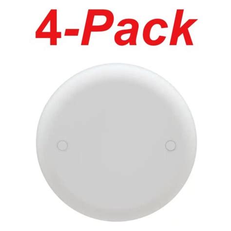 4 in. white non-metallic round blank ceiling box cover|Carlon CPC4WH Ceiling Fan Box Cover, Round, Blank, 4.